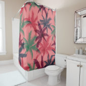 Rideaux De Douche Palmiers tropicaux : Motif sans couture (En situation)