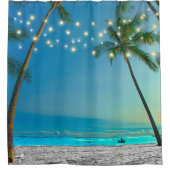 Rideaux De Douche Palmiers tropicaux Plage de cordes (Devant)