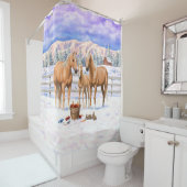 Rideaux De Douche Palomino Quarter Horses (En situation)