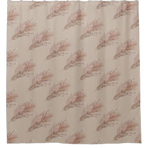 Rideaux De Douche Pampas Bohème Ton Terreux Marron