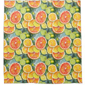 Rideaux De Douche Pamplemousse, citrons, limons et oranges agrumes (Devant)