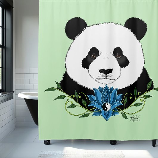 Rideaux De Douche Panda Bear Lotus