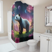 Rideaux De Douche Panda dans un jardin d'Imaginaires (En situation)
