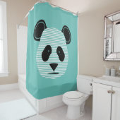 Rideaux De Douche panda rayures (En situation)