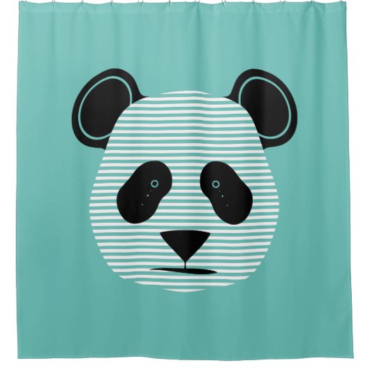 Rideaux De Douche panda rayures (Devant)