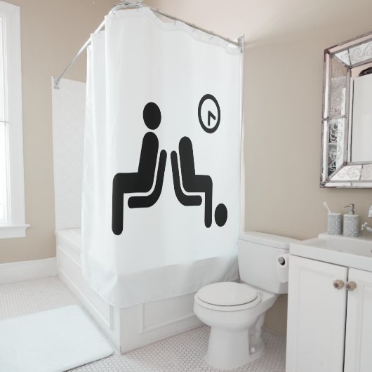 Rideaux De Douche Panneau d'attente long (En situation)