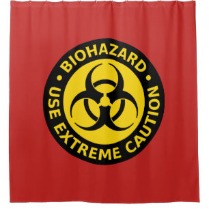 Rideaux De Douche Panneau d'avertissement de Biohazard