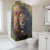 Rideaux De Douche Panneau Leo Zodiac Aquarelle Design (En situation)