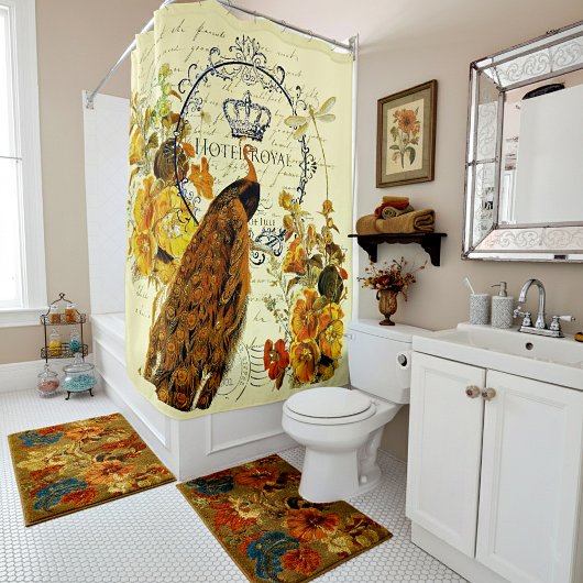 Rideaux De Douche paon d'automne