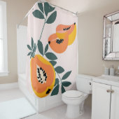 Rideaux De Douche PAPA-YAY ! Papaya aux fruits tropicaux (En situation)