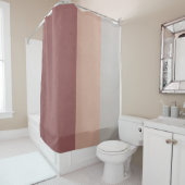 RIDEAUX DE DOUCHE PAPIER À MUR GRIS ET ROUGE (En situation)