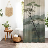 Rideaux De Douche Papier d'art mural Japandi Mystic Peaks