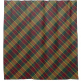 Rideaux De Douche Papier de Noël Rouge Or Et Vert (Devant)