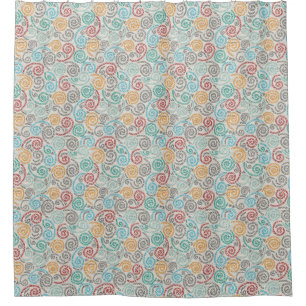 Rideaux De Douche Papier fripé par fantaisie de broderie