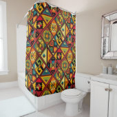 Rideaux De Douche Papier numérique africain (En situation)