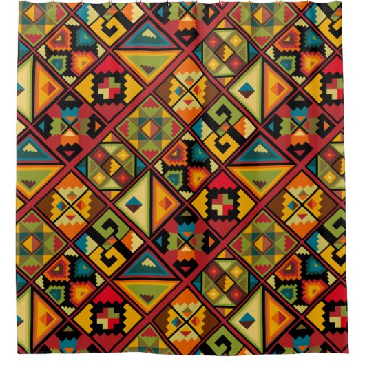 Rideaux De Douche Papier numérique africain (Devant)
