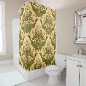 Rideaux De Douche Papier peint floral classique : damassé stylisé. (En situation)