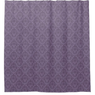 Rideaux De Douche Papier peint floral pourpre 2