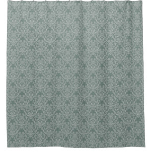 Rideaux De Douche Papier peint floral vert