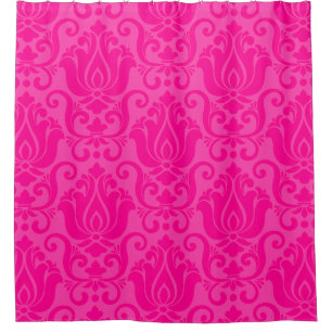 Rideaux De Douche papier peint victorien damassé rose antique orné