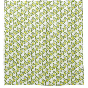 Rideaux De Douche Papier peint vintage Floral Buttercup damassé