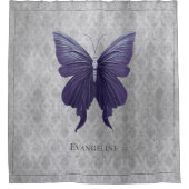 Rideaux De Douche Papillon à bijoux pourpre (Devant)