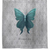 Rideaux De Douche Papillon à bijoux turquoise (Devant)
