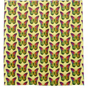 RIDEAUX DE DOUCHE PAPILLON ABSTRAIT