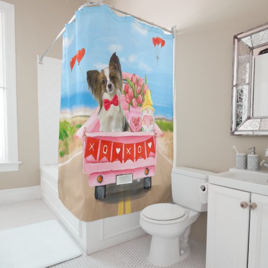 Rideaux De Douche Papillon Chien Valentine's Day Truck Throw (En situation)