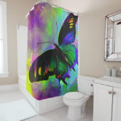 Rideaux De Douche Papillon coloré en vol (En situation)