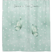 Rideaux De Douche Papillon Croire Points Blancs Menthe (Devant)