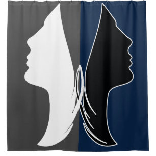Rideaux De Douche Papillon des visages femelles