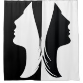 Rideaux De Douche Papillon des visages femelles (Devant)