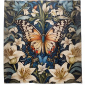 Rideaux De Douche Papillon et Lilies Botanique (Devant)