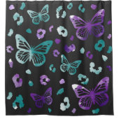Rideaux De Douche Papillon léopard noir (Devant)