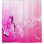 Rideaux De Douche Papillon magenta (Devant)