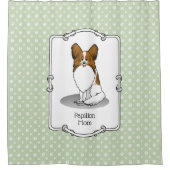 Rideaux De Douche Papillon Maman Pap Maman (blanc & sable) Mignonne (Devant)