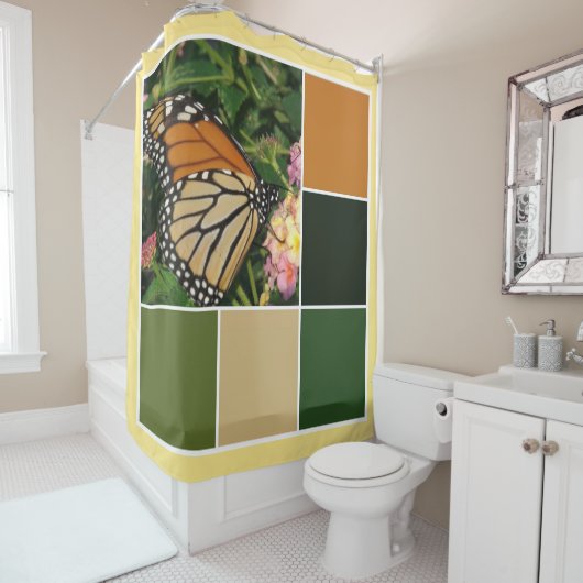 Rideaux De Douche Papillon monarque (En situation)