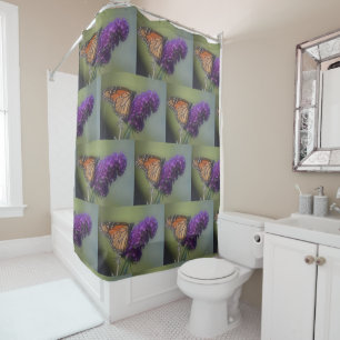 Rideaux De Douche Papillon Monarque Sur Papillon Bush