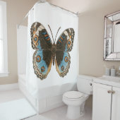 Rideaux De Douche Papillon Pansy Bleu (En situation)
