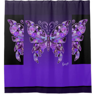 Rideaux De Douche Papillon pourpre 31
