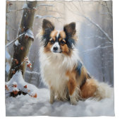 Rideaux De Douche Papillon Qu'il neige Noël (Devant)