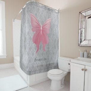 Rideaux De Douche Papillon rose bijoux