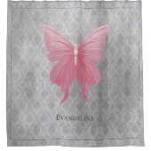 Rideaux De Douche Papillon rose bijoux (Devant)