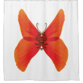 Rideaux De Douche Papillon rouge orange avec votre nom (Devant)