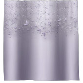 Rideaux De Douche Papillon scintillant à reflets lilas (Devant)