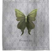 Rideaux De Douche Papillon vert bijoux (Devant)