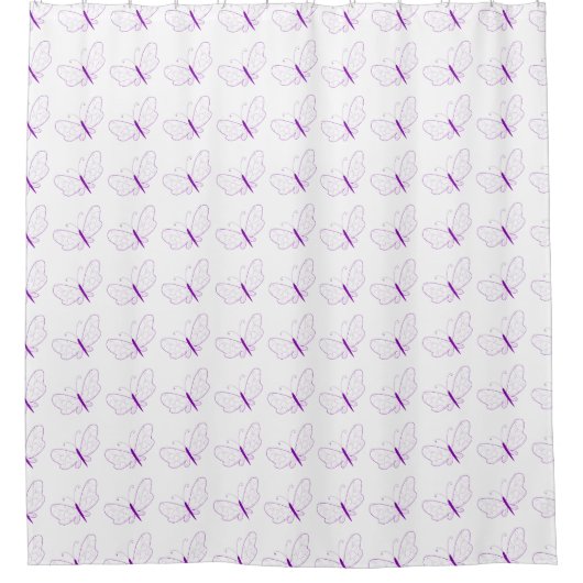 Rideaux De Douche papillon violet (Devant)