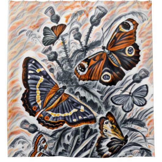 Rideaux De Douche Papillons (Devant)