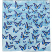 Rideaux De Douche Papillons bleus (Devant)